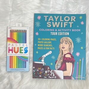 New Taylor Swift Coloring & Activity Book with Colored Pencils